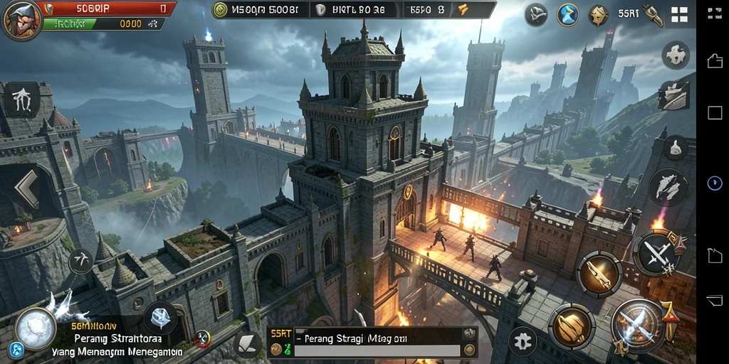 Tampilan gameplay yang menegangkan dari 55RT saat bertahan dari serangan musuh.