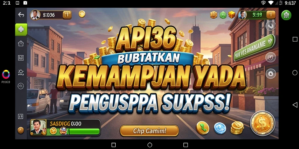 Tampilan gameplay API36 yang menarik dan interaktif dalam dunia Tycoon.