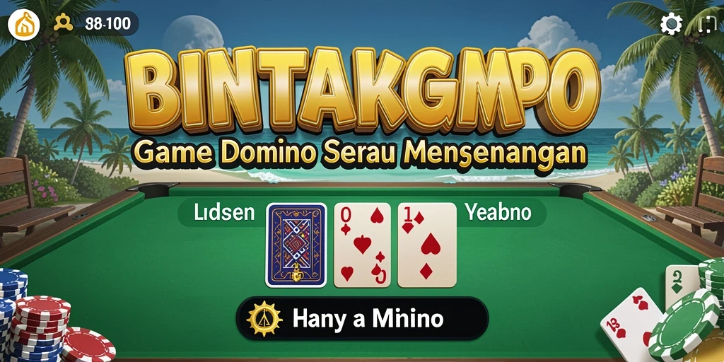 Tampilan gameplay seru dalam BINTANGMPO saat bermain Domino.