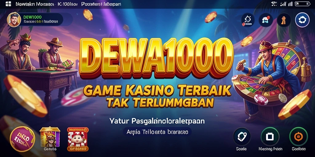 Tampilan menarik dari gameplay Kasino DEWA1000 yang menawan.