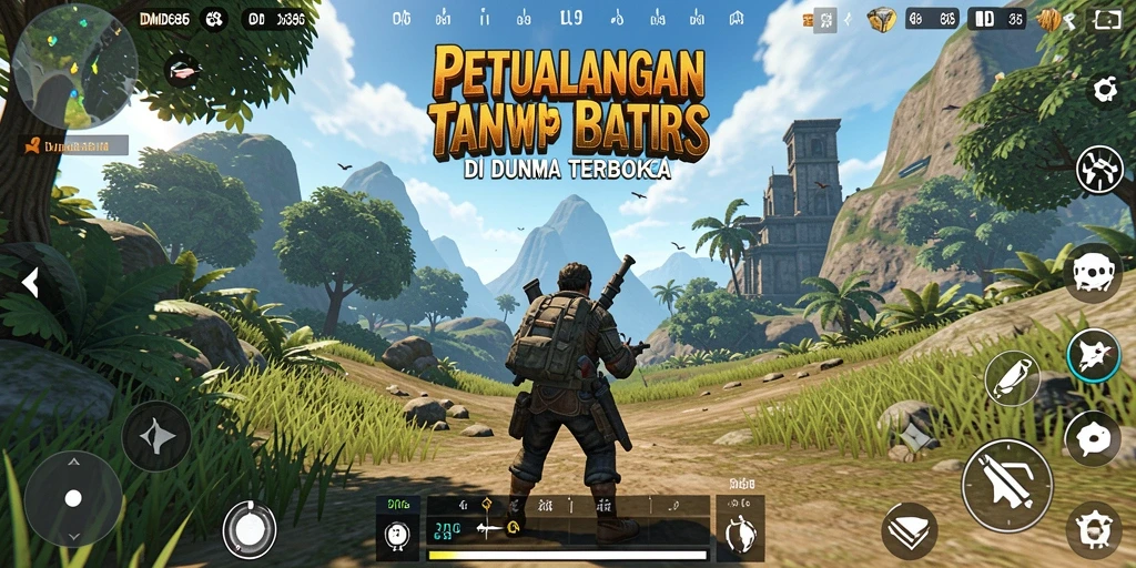 Tampilan menakjubkan dari gameplay DMD686 di dunia terbuka.