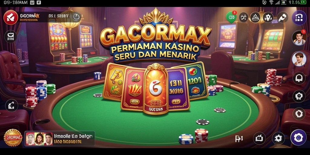 Tampilan seru permainan kasino di GACORMAX dengan grafis menawan.