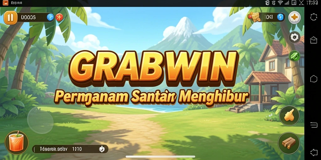 Tampilan menarik dari gameplay santai di GRABWIN.