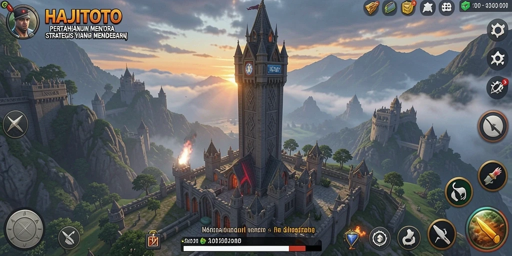 Gameplay menara pertahanan yang penuh aksi di HAJITOTO.
