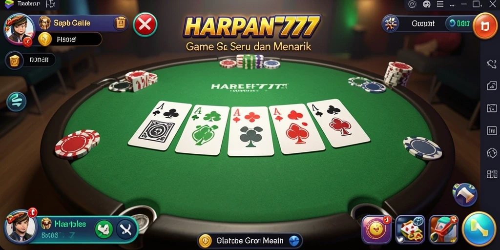 Tampilan gameplay seru dan menarik dalam HARAPAN777.