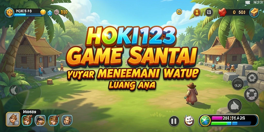 Screenshot gameplay HOKI123 menampilkan suasana bermain yang ceria.