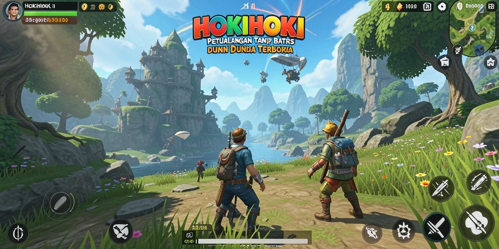 Tampilan gameplay HOKIHOKI yang menakjubkan dalam dunia terbuka.