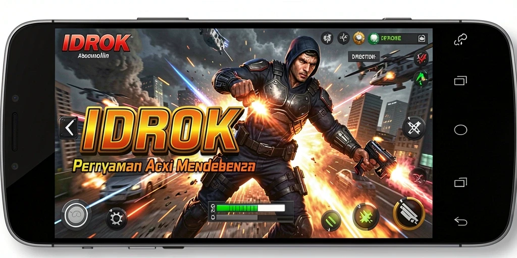 Tampilan gameplay mendebarkan di dalam IDROK dengan aksi yang intens.