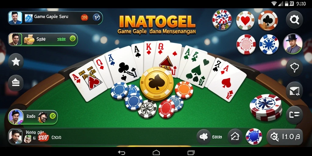 Tampilan permainan Gaple yang menarik dan interaktif di INATOGEL.