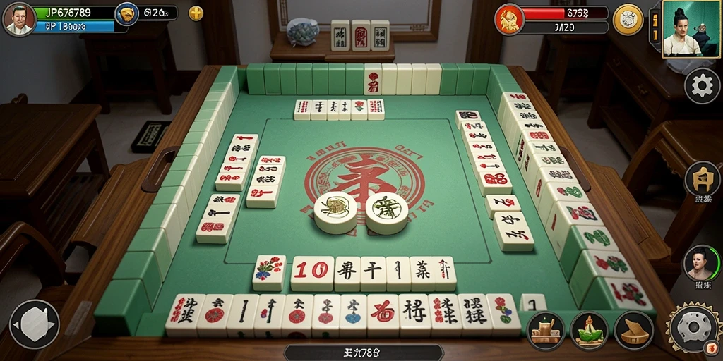 Tampilan menarik dari gameplay Mahjong di JP6789.