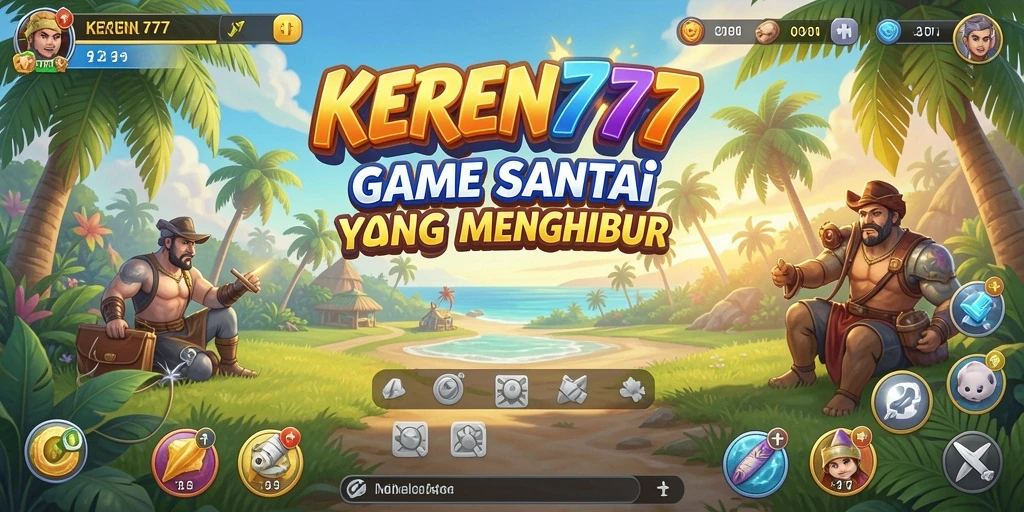 Tampilan gameplay KEREN777 dengan karakter yang lucu dan beragam tantangan.