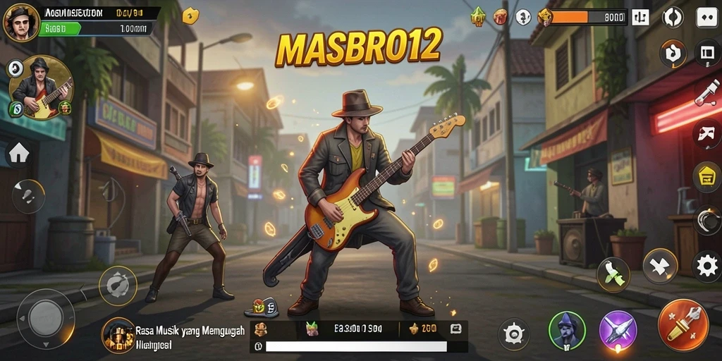 Tampilan gameplay dari MASBRO12 yang menarik dan interaktif.