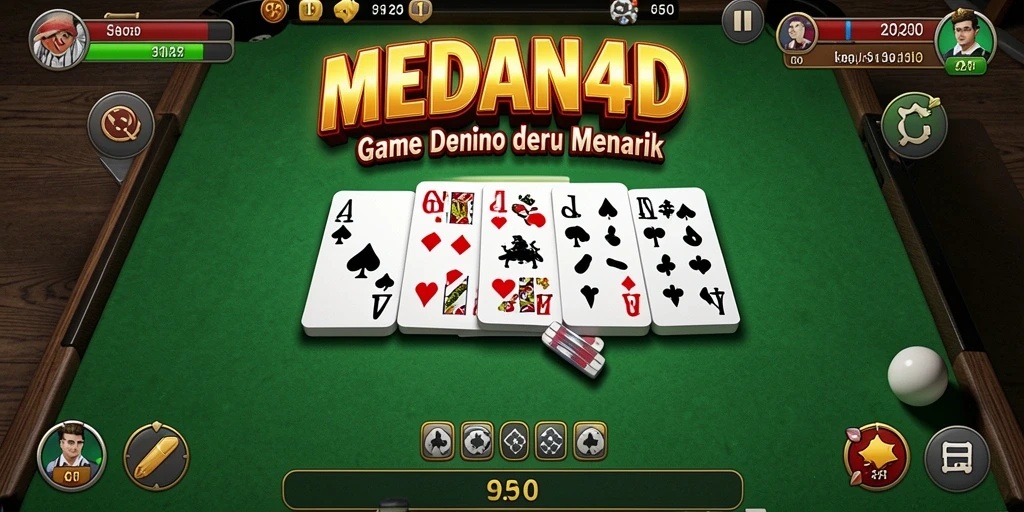 Tampilan gameplay seru dalam permainan Domino MEDAN4D.