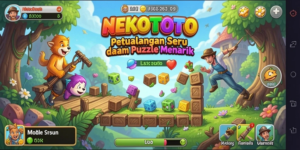 Tampilan gameplay NEKOTOTO dalam menyelesaikan puzzle menantang.