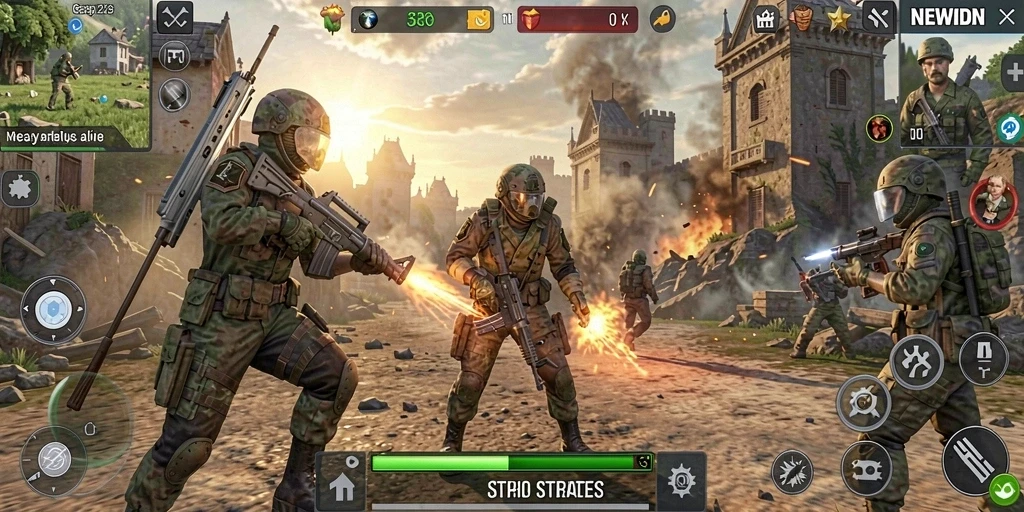 Screenshot utama NEWIDN menampilkan aspek strategi yang seru.