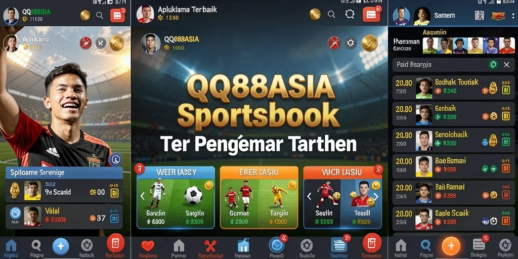 Screenshot gameplay utama dari QQ88ASIA yang menampilkan fitur taruhan olahraga.
