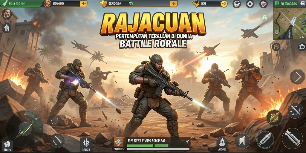 Tampilan aksi seru dari gameplay RAJACUAN yang menegangkan.