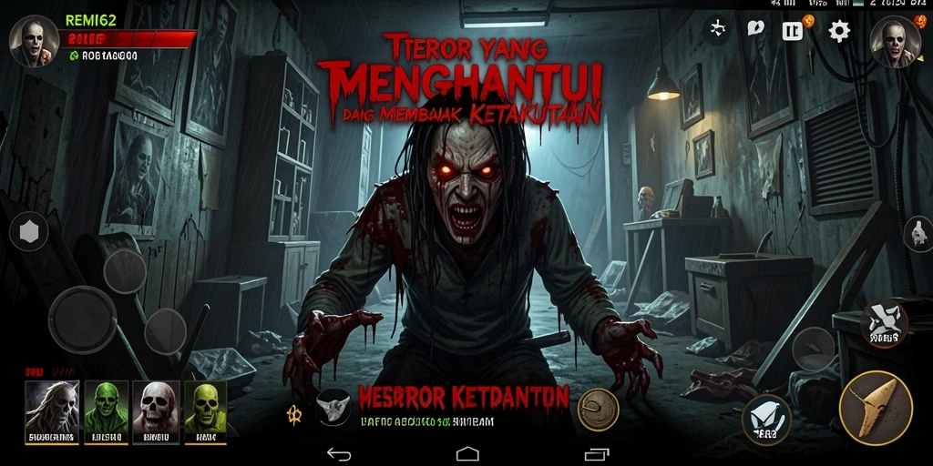 Screenshot REMI62 menampilkan suasana kegelapan yang mencekam dengan gameplay yang menegangkan.