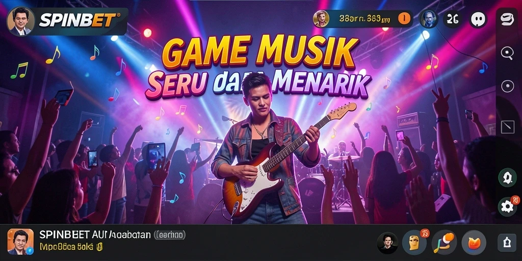 Tampilan gameplay SPINBET dengan berbagai tantangan musik yang menarik.
