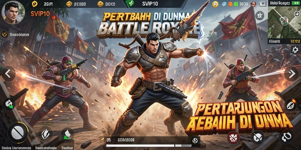 Screenshot dari gameplay seru di dunia Battle Royale SVIP10.