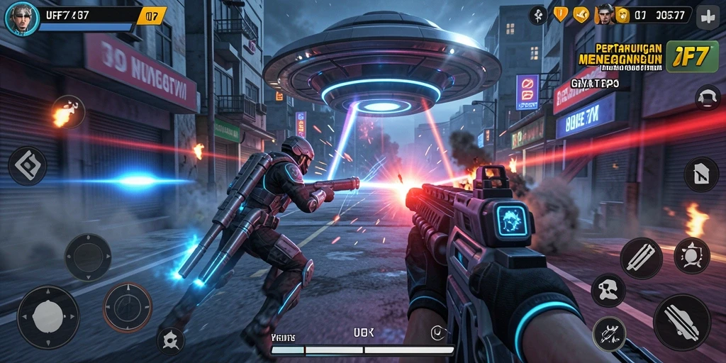 Gameplay seru di <strong>UFO77</strong> dengan aksi tembak-menembak yang intens.