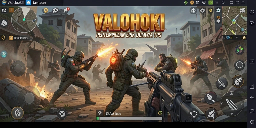 Screenshot VALOHOKI menampilkan aksi seru dan taktis dalam gameplay TPS.