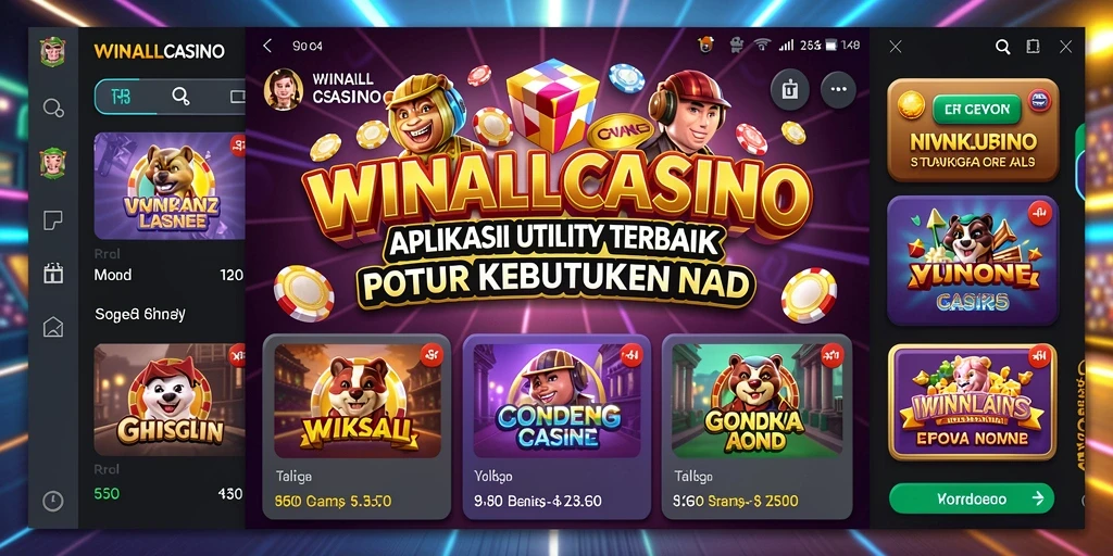 Tampilan utama WINALLCASINO menampilkan fitur-fitur unggulan yang memudahkan pengguna.