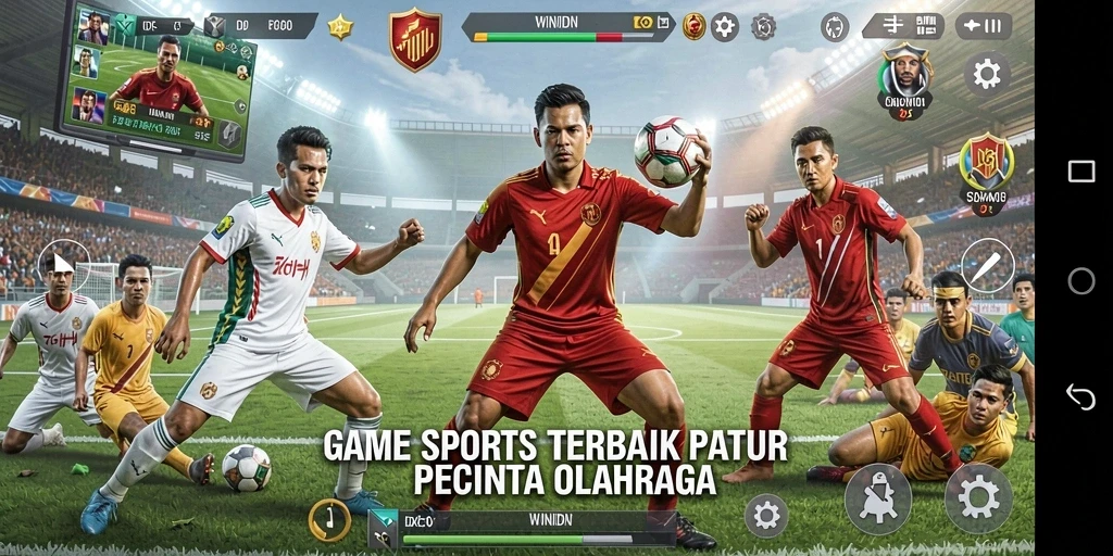 Tampilan gameplay menarik dalam WINIDN yang penuh aksi olahraga.